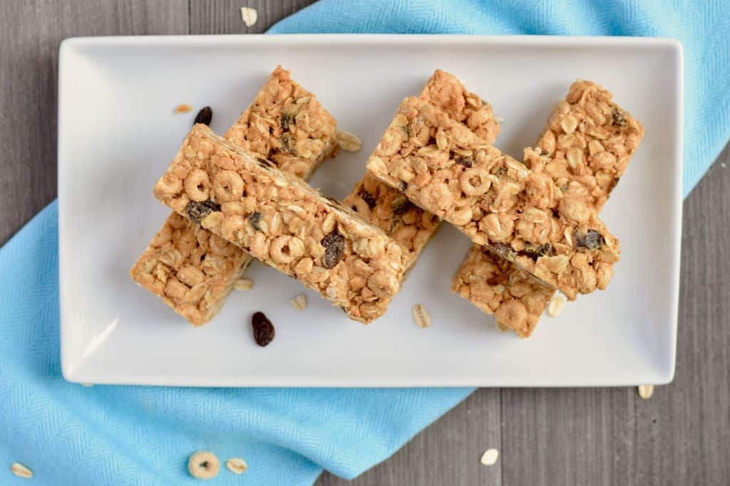 These No-Bake Peanut Butter Cereal Bars are ready in less than 5 minutes.