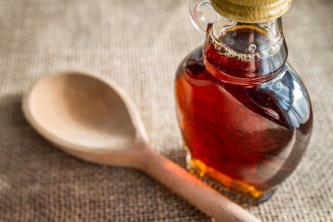 maple syrup in a bottle