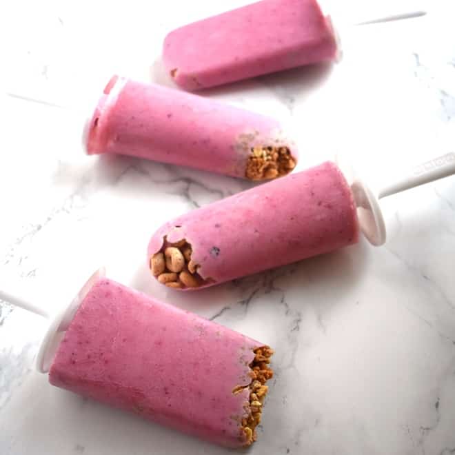 Strawberry Banana Breakfast Popsicles by The Nutritionist Reviews